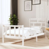 Estructura de cama madera maciza de pino blanco 90x200 cm 1