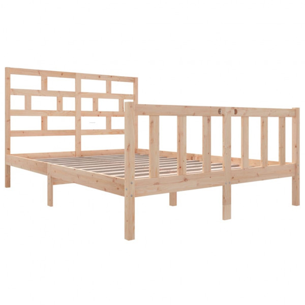 Estructura de cama madera maciza de pino 120x200 cm M 3