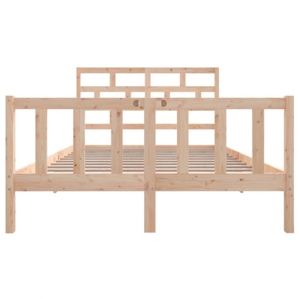 Estructura de cama de madera maciza de pino 140x200 cm M 4