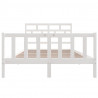 Estrutura de cama 140x200 cm madeira de pinho maciça branco 4