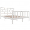 Estructura de cama madera maciza de pino blanco 150x200 cm 3