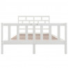 Estrutura de cama king 150x200 cm pinho maciço branco 4