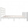 Estructura de cama madera maciza de pino blanco 150x200 cm 5