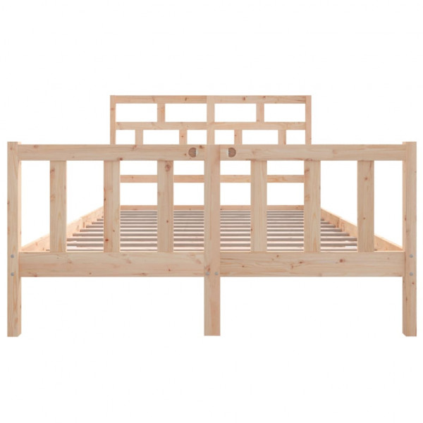 Estructura de cama de madera maciza de pino 160x200 cm M 4