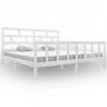 Estructura de cama madera maciza de pino blanco 180x200 cm 2