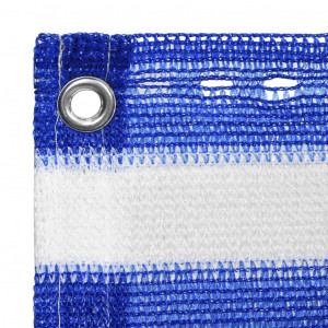 Tela de varanda 90x500 cm PEAD azul e branco H