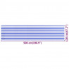Toldo para balcón HDPE azul y blanco 120x500 cm 5