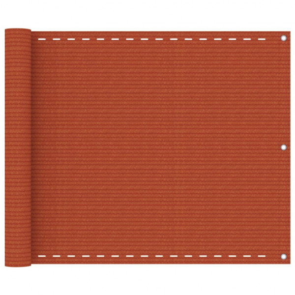 Toldo para balcón HDPE naranja 75x500 cm D