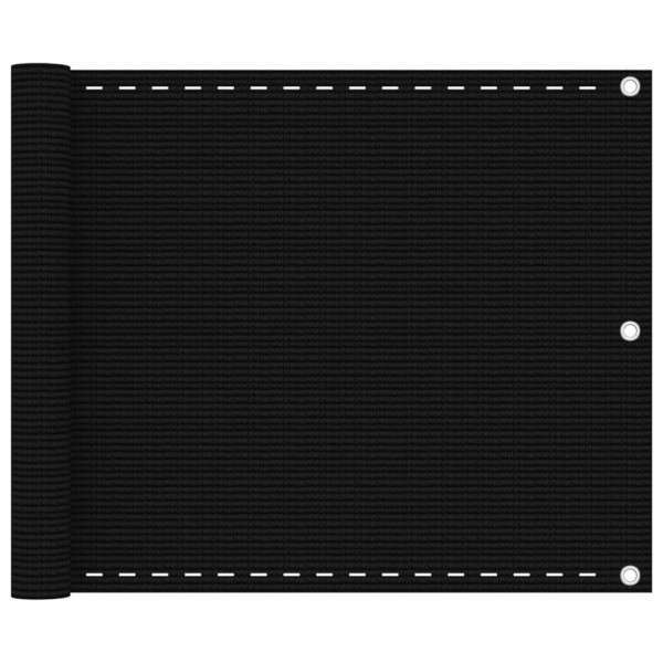 Toldo para balcón HDPE negro 75x500 cm D