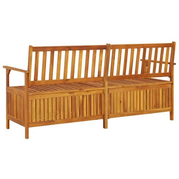 Banco de almacenaje madera maciza de acacia 170 cm M 5