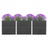 Arriate elevado de WPC gris 300x100x91 cm 1