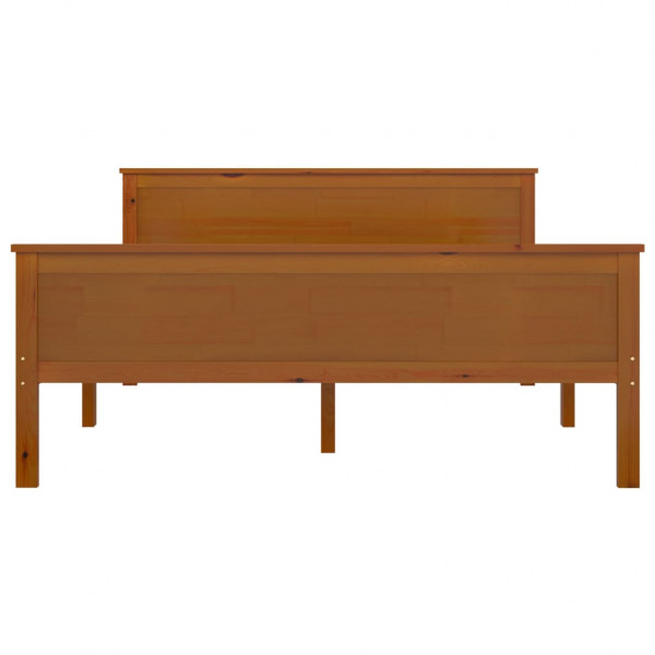 Estrutura de cama 120x200 cm madeira pinho maciço castanho mel M 5