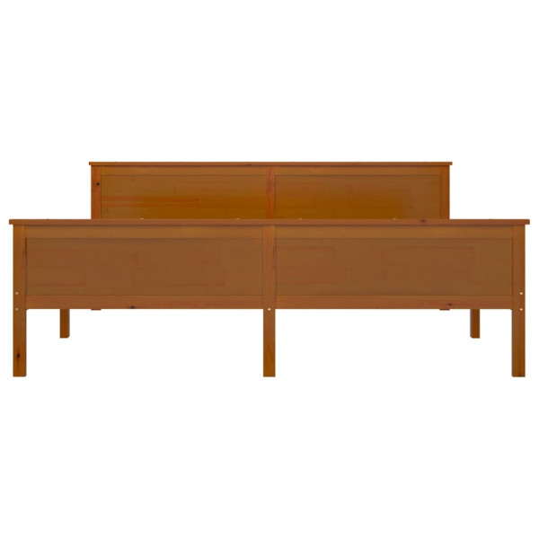 Estructura de cama madera maciza pino marrón miel 180x200 cm M 5