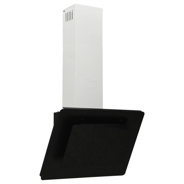 Campana extractora acero inoxidable vidrio templado negro 60 cm D