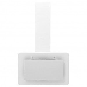 Exaustor de parede 60cm aço inoxidável e vidro temperado branco H