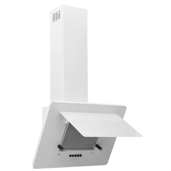 Exaustor de parede 60cm aço inoxidável e vidro temperado branco M 3