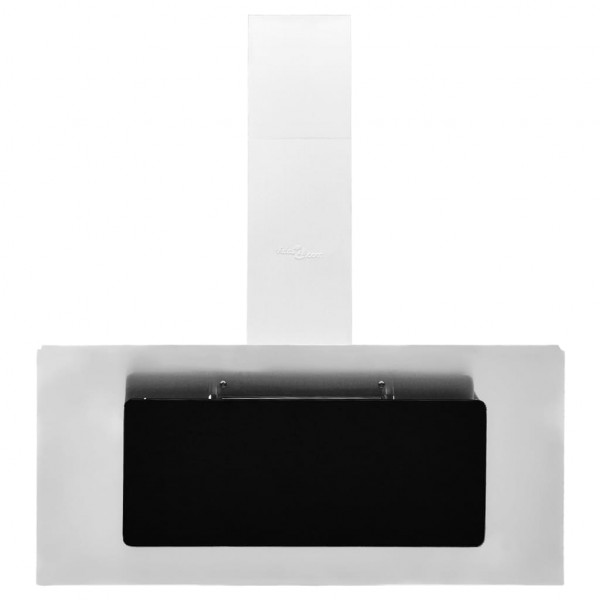 Campana extractora acero inox y vidrio templado plateado 90 cm M 2