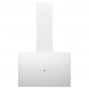 Campana extractora de pared acero vidrio templado blanco 60 cm H