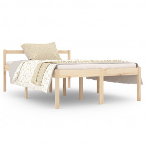 Cama de casal pequena para idosos 120x190 cm pinho maciço H