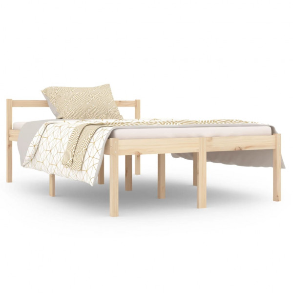 Cama de casal pequena para idosos 120x190 cm pinho maciço M 2