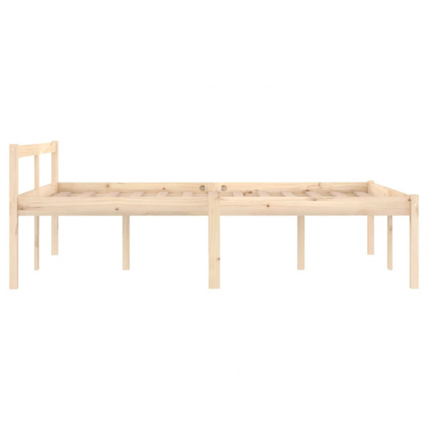 Estructura de cama madera maciza pequeña doble 120x190 cm M 5