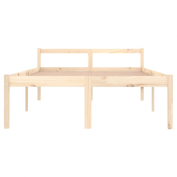 Cama para personas mayores madera maciza de pino 140x190 cm M 4