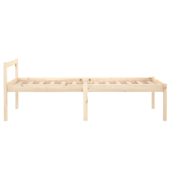 Cama para personas mayores madera maciza de pino 90x200 cm M 5