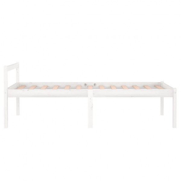 Cama para idosos em madeira maciça de pinho branco 90x200 cm M 5