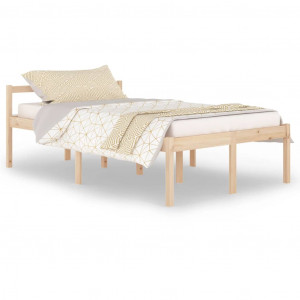 Cama para personas mayores madera maciza de pino 120x200 cm H