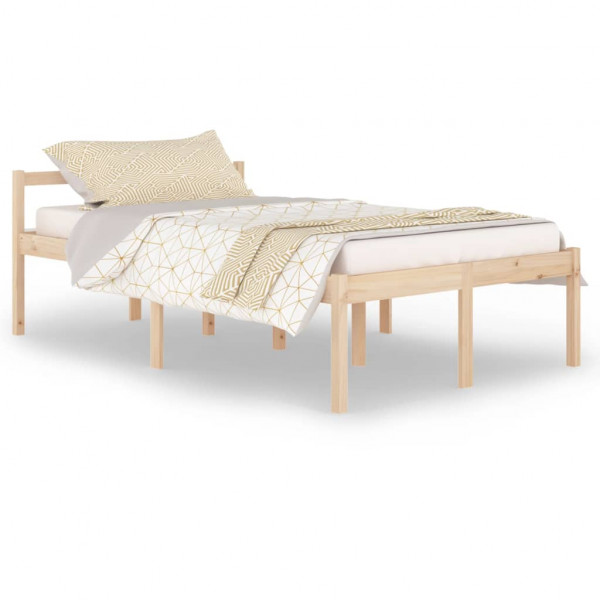 Cama para personas mayores madera maciza de pino 120x200 cm M 2