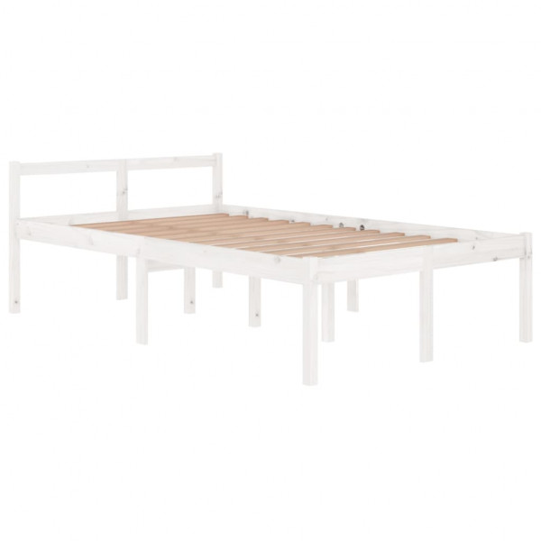 Cama para idosos madeira maciça de pinho branco 120x200 cm M 3
