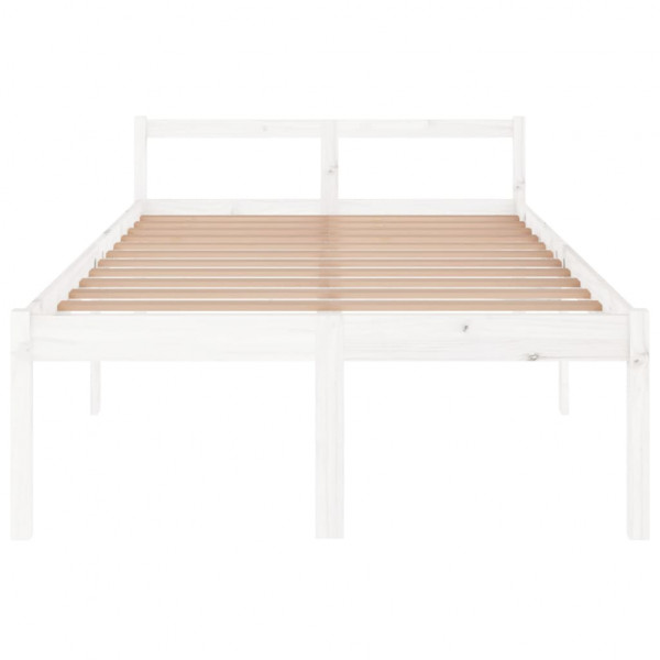 Cama para idosos madeira maciça de pinho branco 120x200 cm M 4