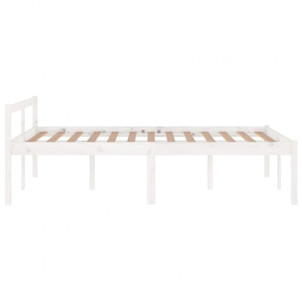 Cama para idosos madeira maciça de pinho branco 120x200 cm M 5