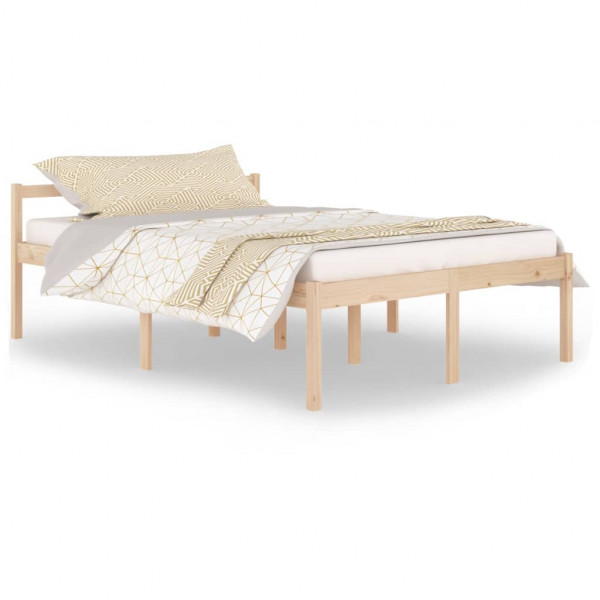 Cama para personas mayores madera maciza de pino 140x200 cm M 2