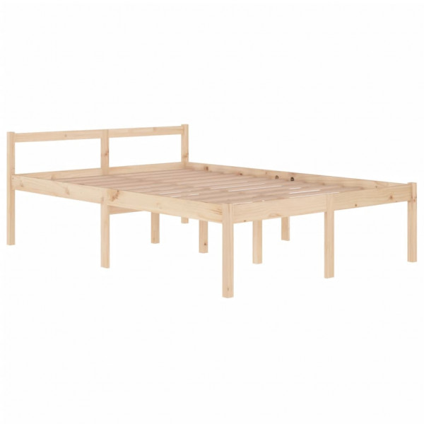 Cama para personas mayores madera maciza de pino 140x200 cm M 3