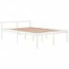 Cama para idosos de madeira maciça pinheiro branco 140x200 cm 3