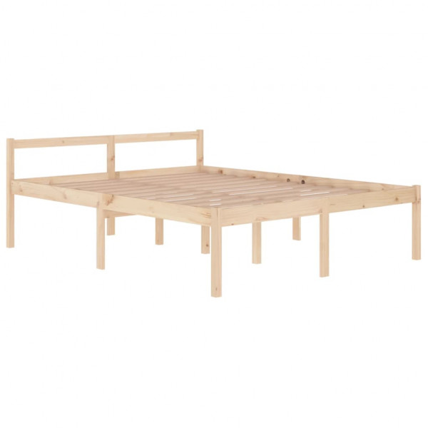 Cama para personas mayores madera maciza de pino 160x200 cm M 3