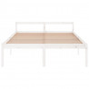 Cama para idosos em madeira maciça de pinho branco 160x200 cm 4