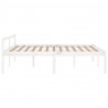 Cama para idosos em madeira maciça de pinho branco 160x200 cm 5