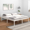 Cama para idosos em madeira maciça de pinho branco 180x200 cm 1