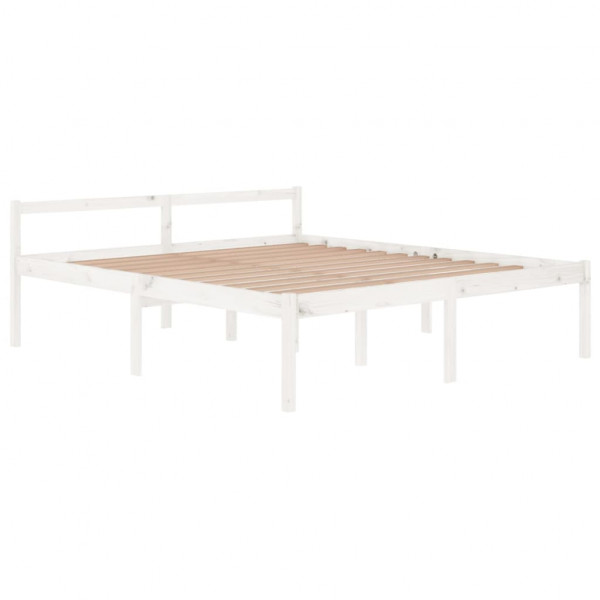 Cama para personas mayores madera maciza pino blanca 180x200 cm M 3
