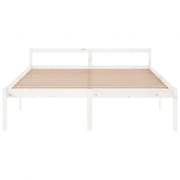 Cama para personas mayores madera maciza pino blanca 180x200 cm M 4