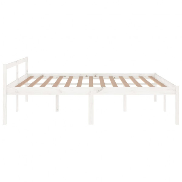 Cama para idosos em madeira maciça de pinho branco 180x200 cm M 5