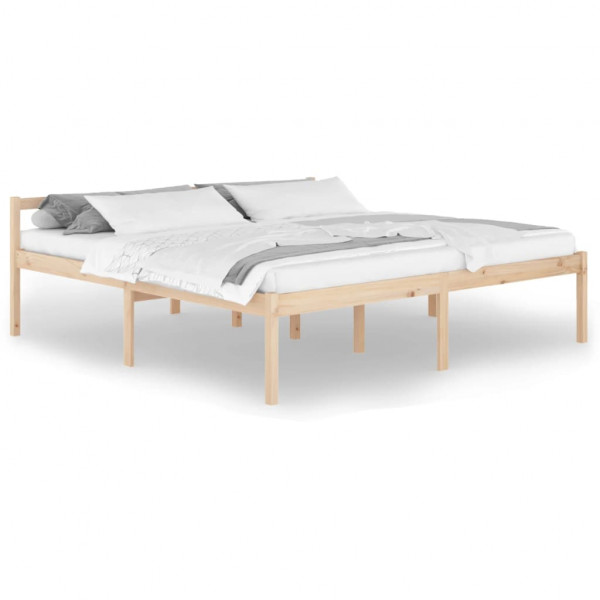 Cama para personas mayores madera maciza de pino 200x200 cm M 2