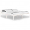 Cama para idosos de madeira sólida pinheiro branco 200x200 cm 2
