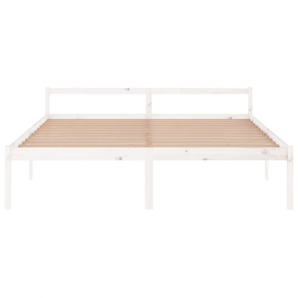 Cama para personas mayores madera maciza pino blanca 200x200 cm M 4