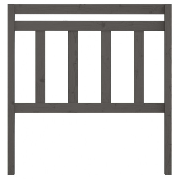 Cabeceira de cama 81x4x100 cm pinho maciço cinzento M 3