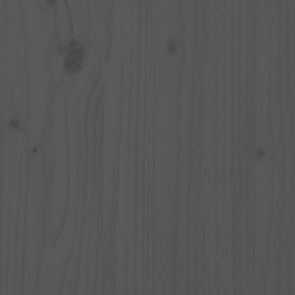 Cabecero de cama madera maciza de pino gris 96x4x100 cm M 4