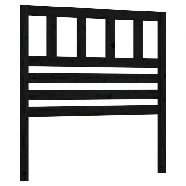 Cabecero de cama madera maciza de pino negro 96x4x100 cm M 2