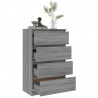 Aparador de madera contrachapada Sonoma gris 60x35x98.5 cm 4